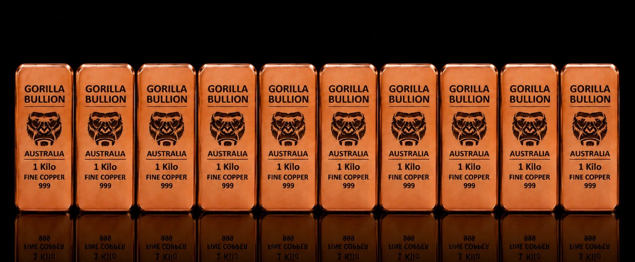 10 x 1kg 999 Pure Copper Bars — Starter Pack