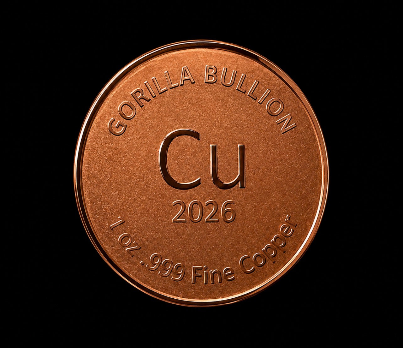 1oz Copper Gorilla Coin