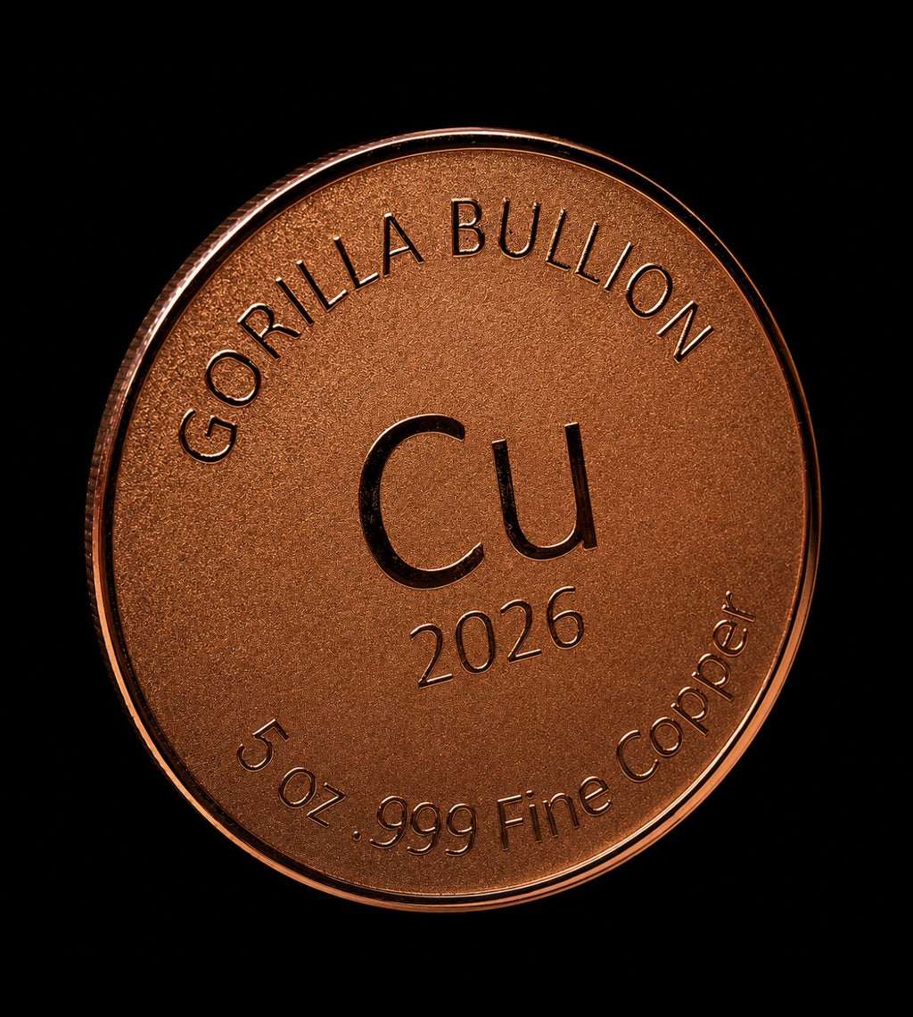 5oz Copper Gorilla Coin