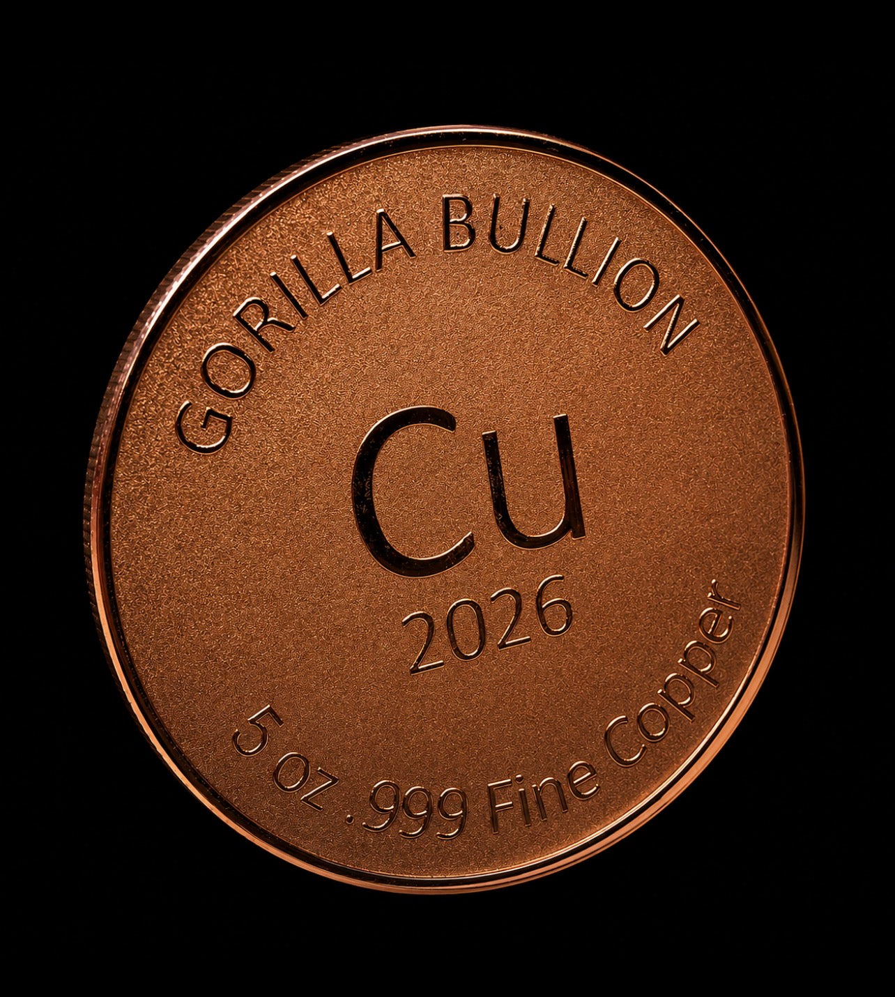 5oz Copper Gorilla Coin