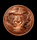 1oz Copper Gorilla Coin
